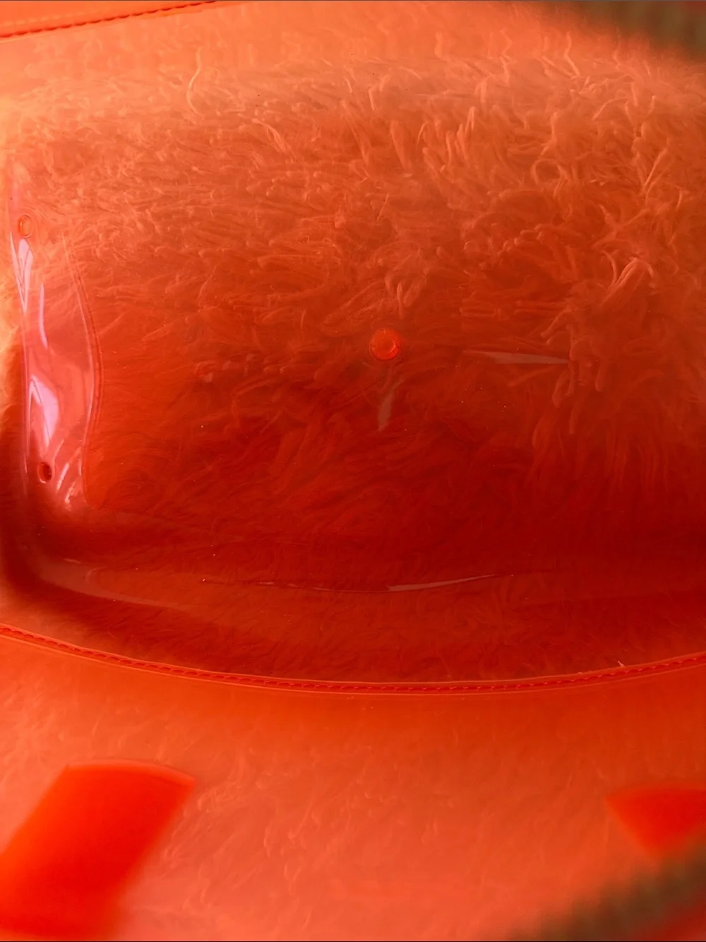 Furla Glossy Orange Patent Dome Satchel